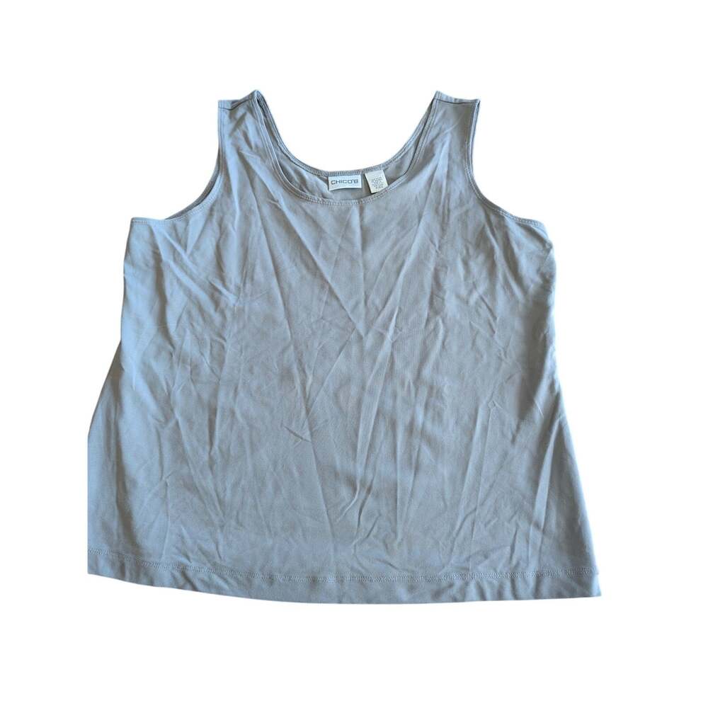 Women's tank top Camisole Chico's Size 2 Medium Large Gray Sleeveless Layering